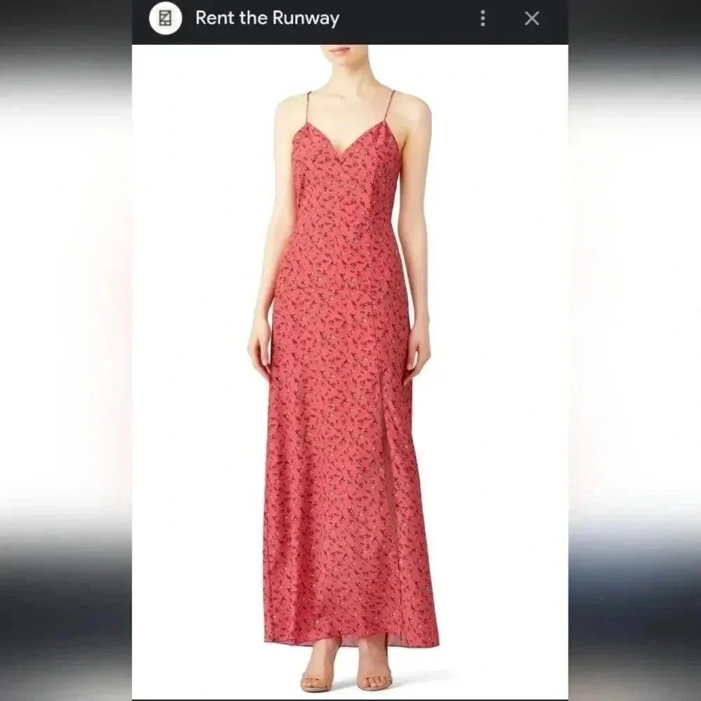 RTR Slate & Willow Rose Vine Maxi Dress Spaghetti Straps Size 0 rtr1